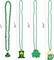 18PCS St. Patrick's Day Shamrock Necklace Clover Green Bead Party Favors Irish Beer Decorations Supplies
